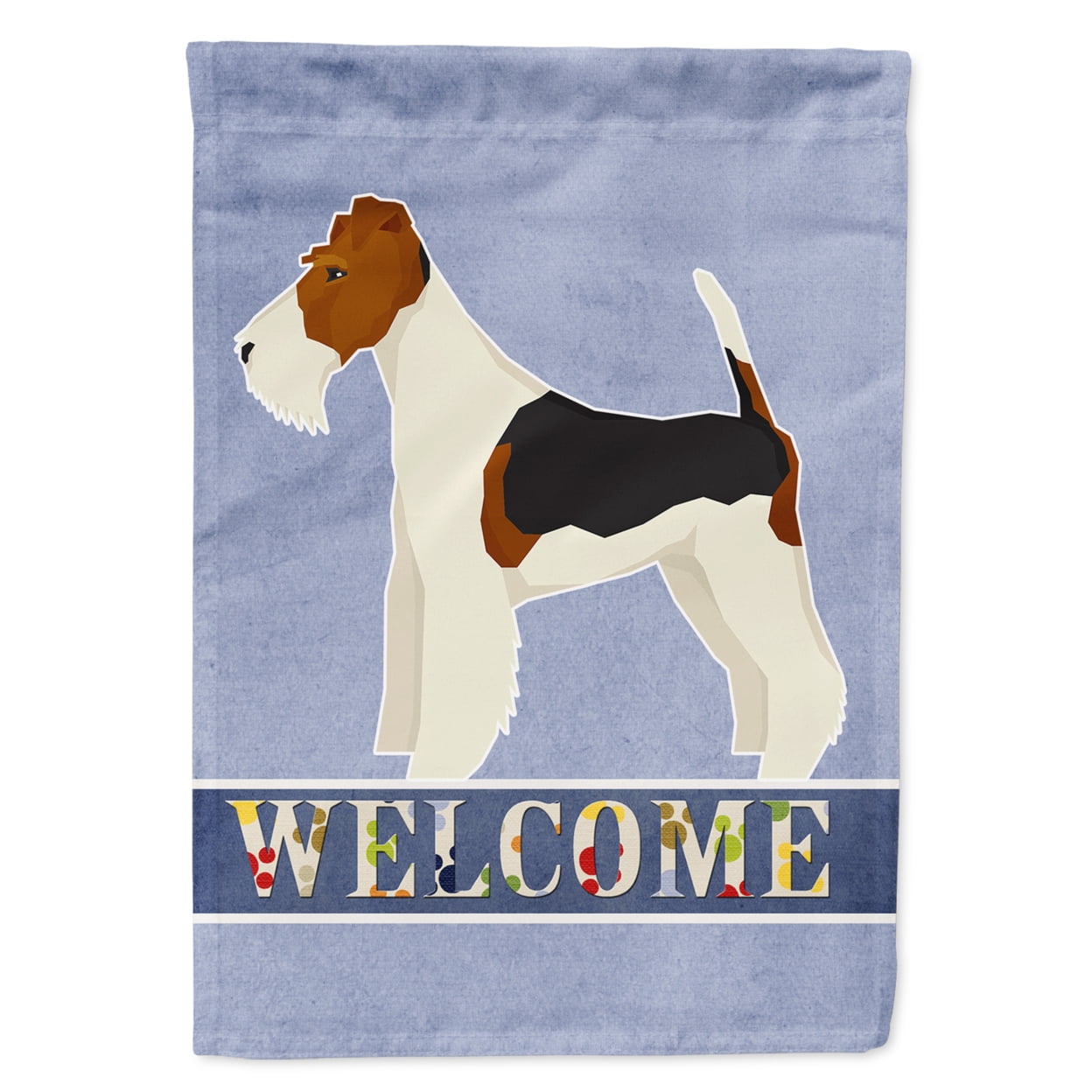 Fox Terrier Welcome Garden Size Flag