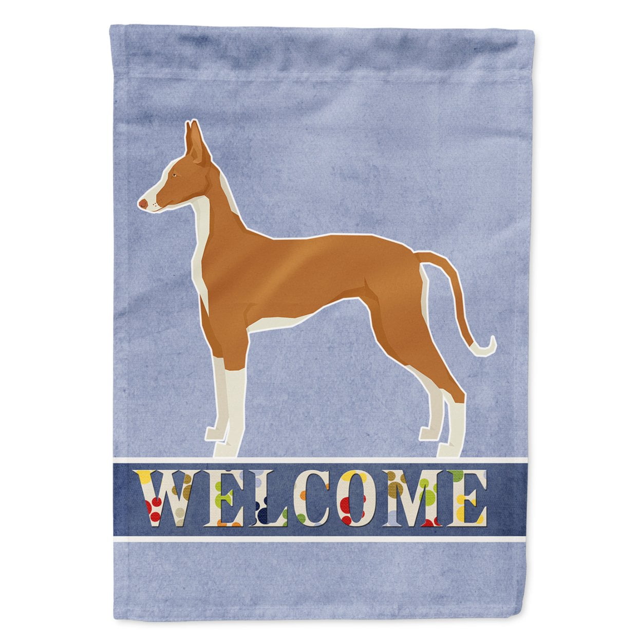 Ibizan Hound Welcome Garden Size Flag