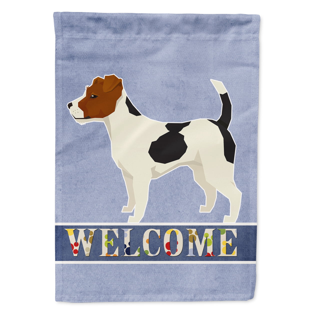 Jack Russell Terrier Welcome Garden Size Flag