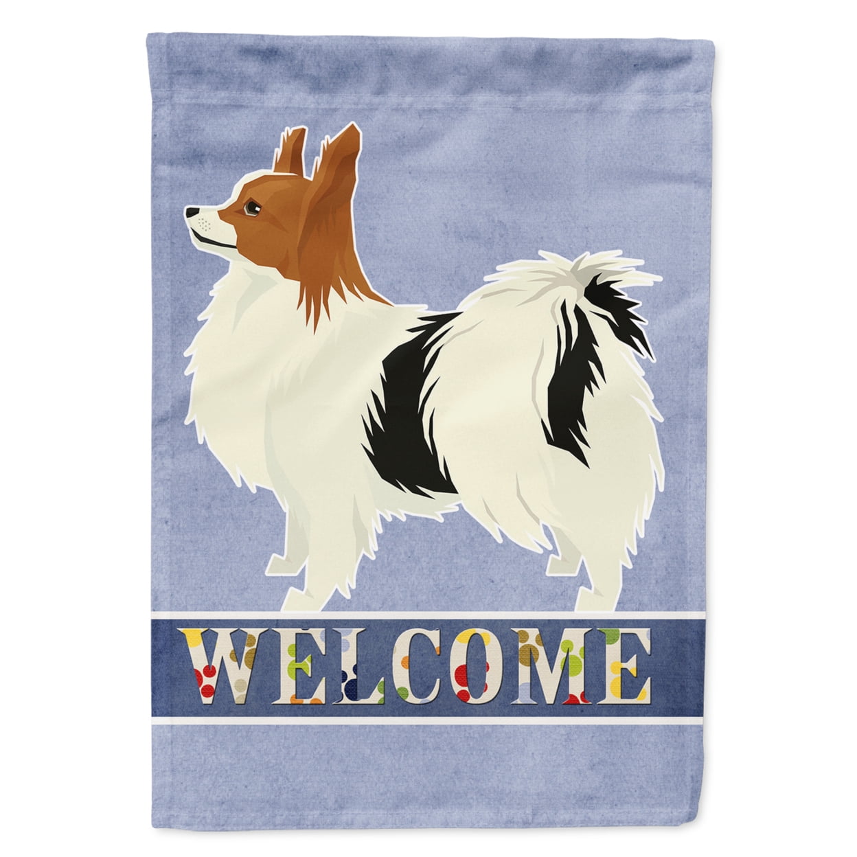 Papillon Welcome Garden Size Flag