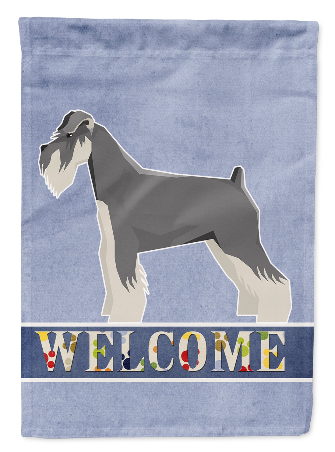 Schnauzer Welcome Garden Size Flag