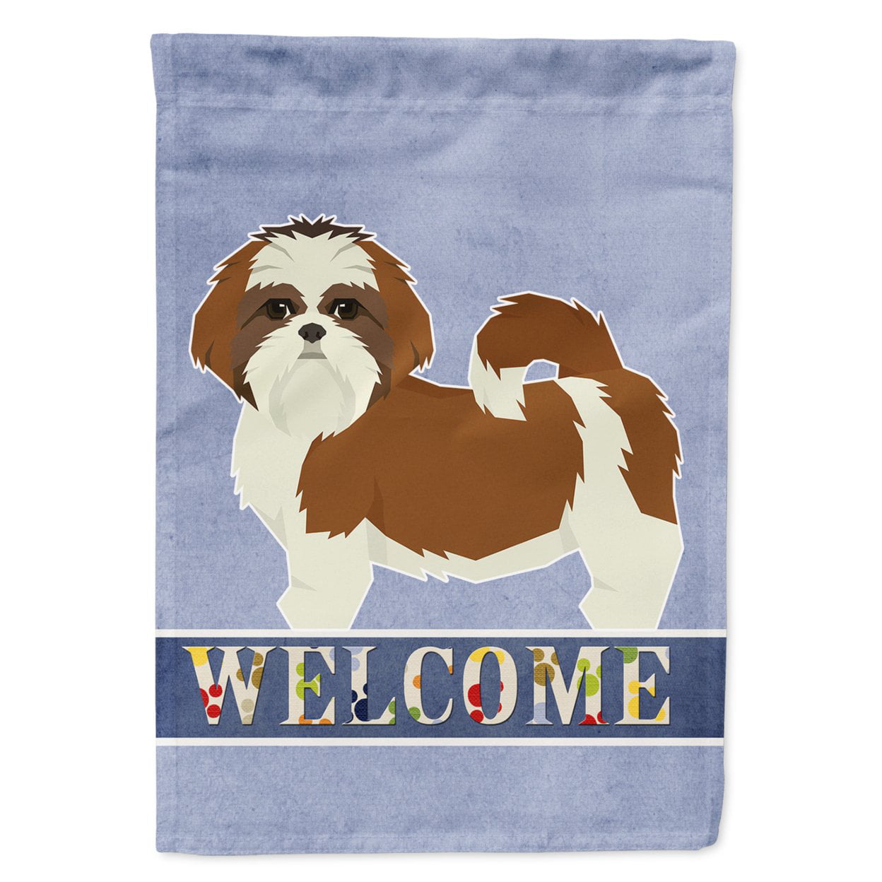 Shih Tzu Welcome Garden Size Flag