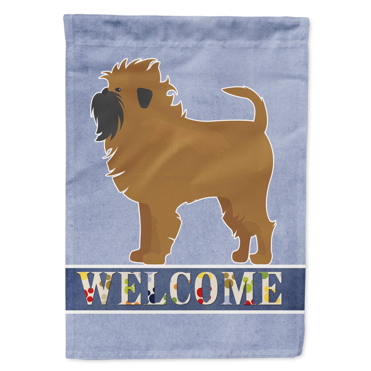 Tan Affenpinscher Welcome Garden Size Flag