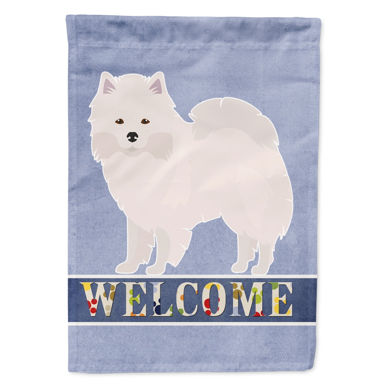 American Eskimo Welcome Garden Size Flag