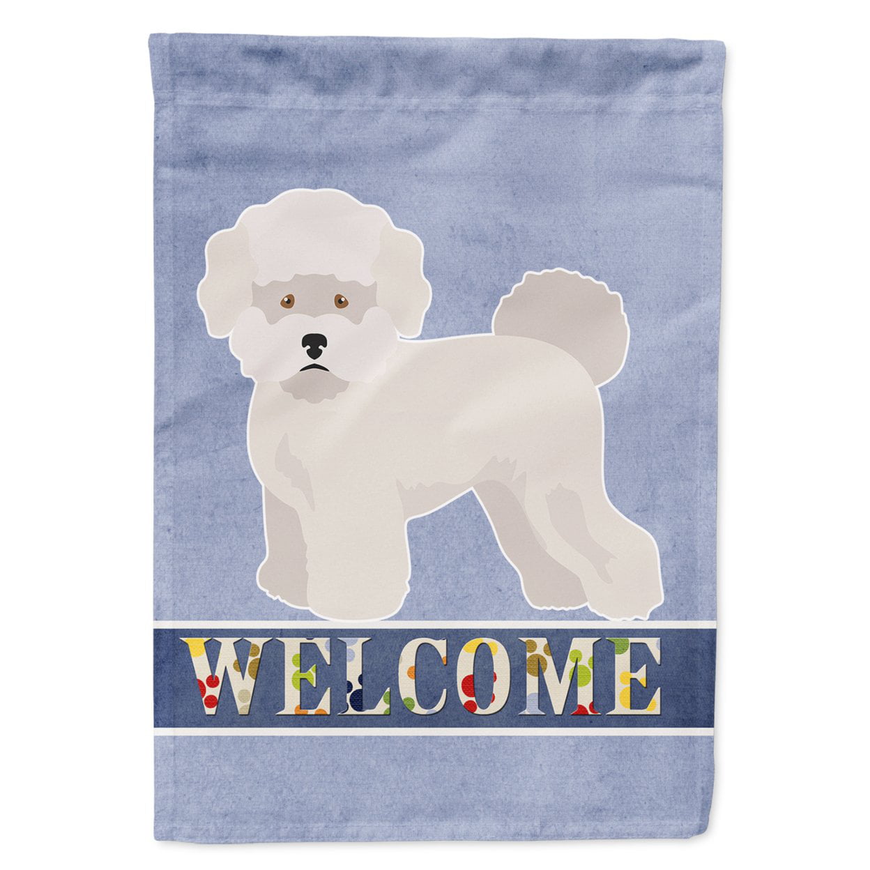 Bichon Fris Welcome Garden Size Flag