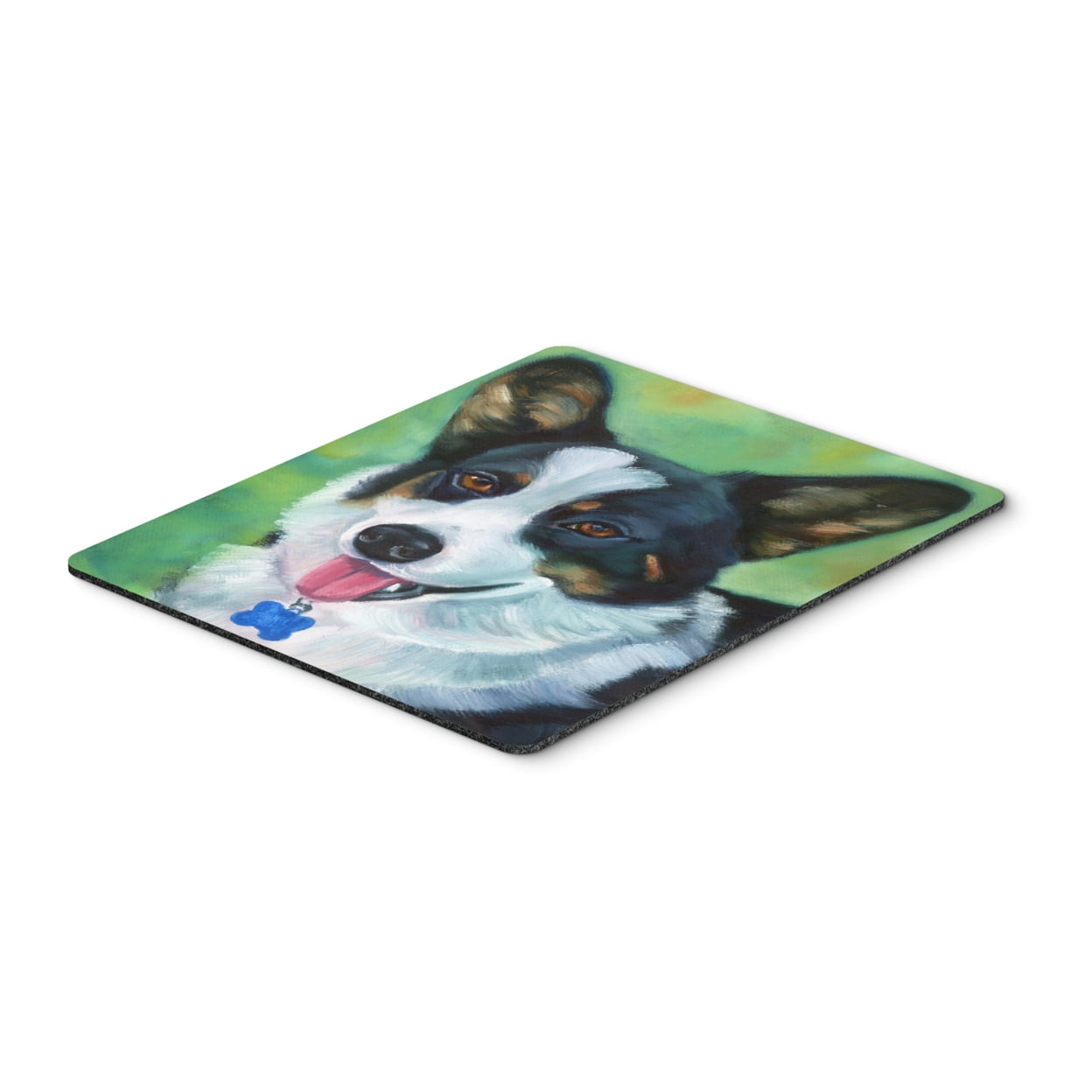 Corgi With Blue tag Mouse Pad, Hot Pad or Trivet