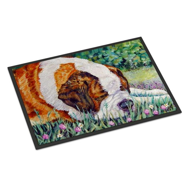 24 x 36 in. Saint Bernard Naptime Indoor or Outdoor Mat