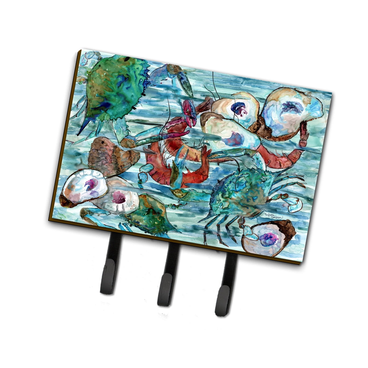 Watery Shrimp, Crabs & Oysters Leash or Key Holder