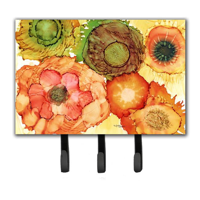 Abstract Flowers Blossoms Leash or Key Holder