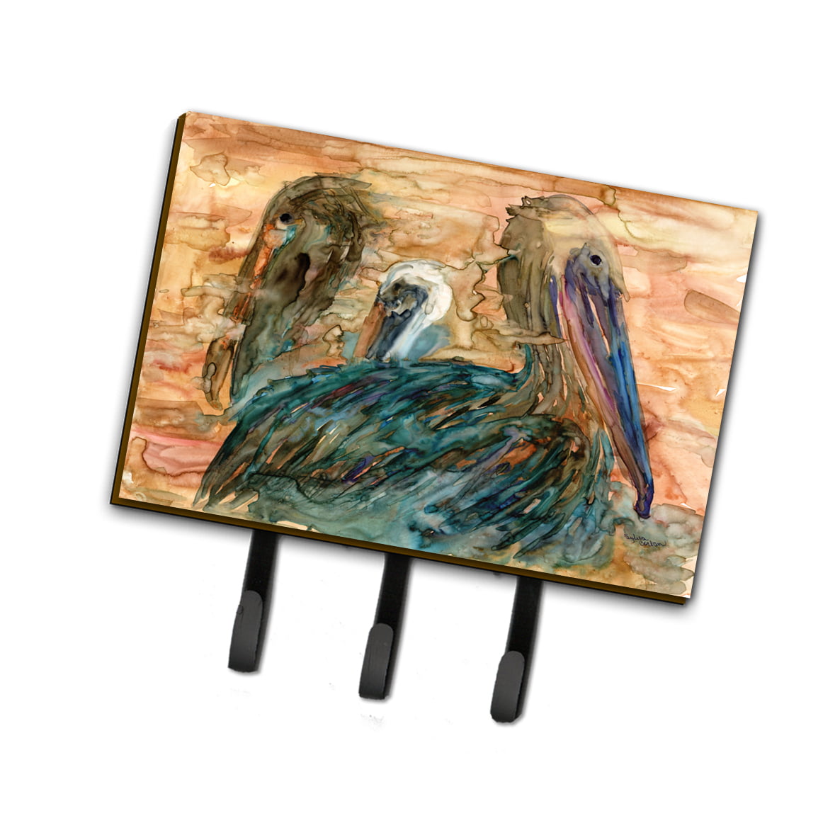 Abstract Pelicans Leash or Key Holder