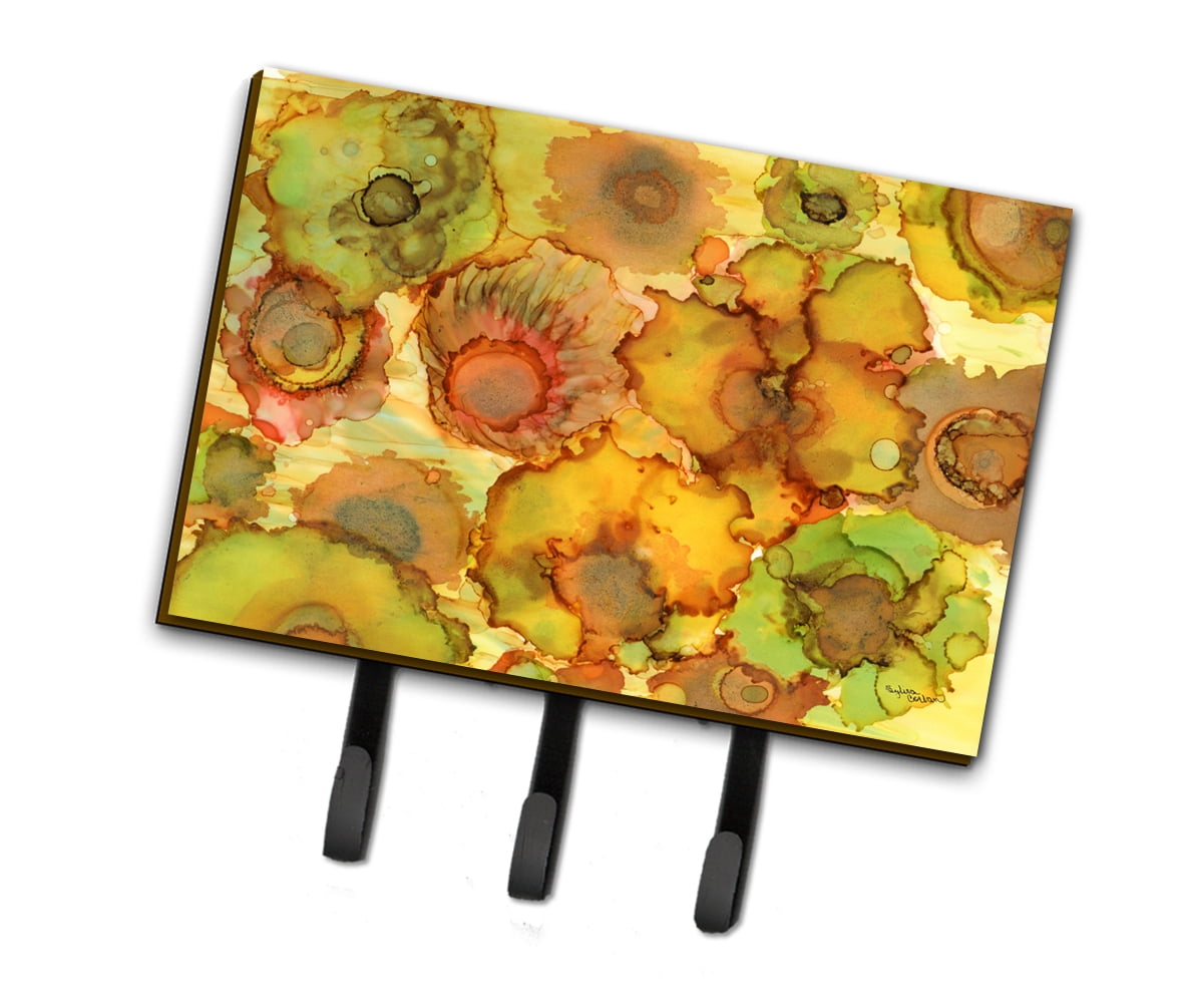 Abstract Flowers in Yellows & Oranges Leash or Key Holder