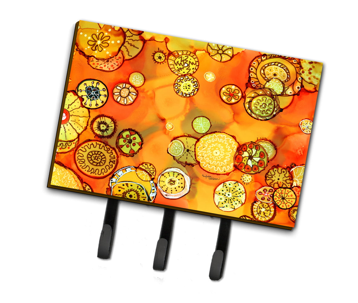 Abstract Flowers in Oranges & Yellows Leash or Key Holder