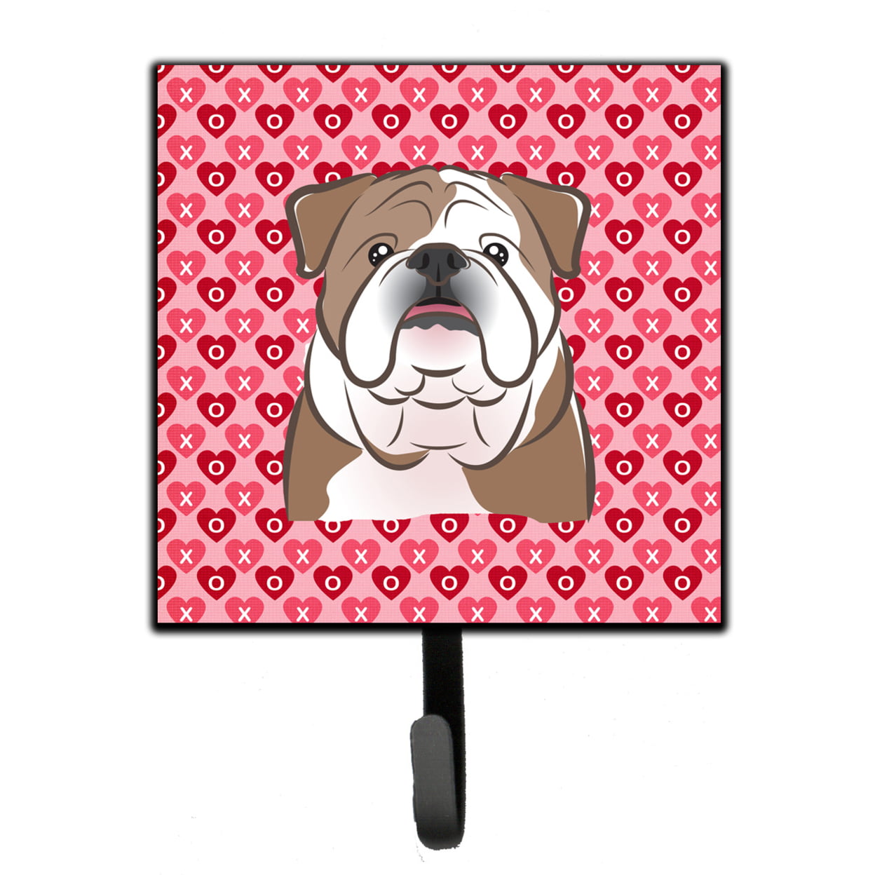 English Bulldog Hearts Leash or Key Holder