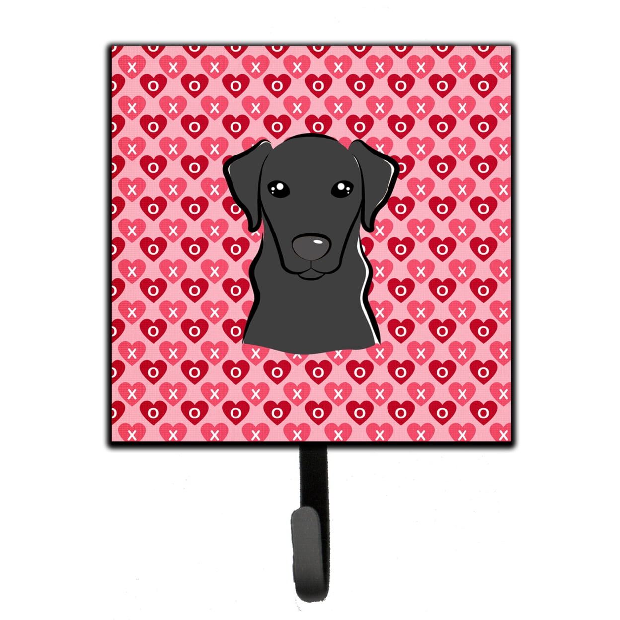 Black Labrador Hearts Leash or Key Holder