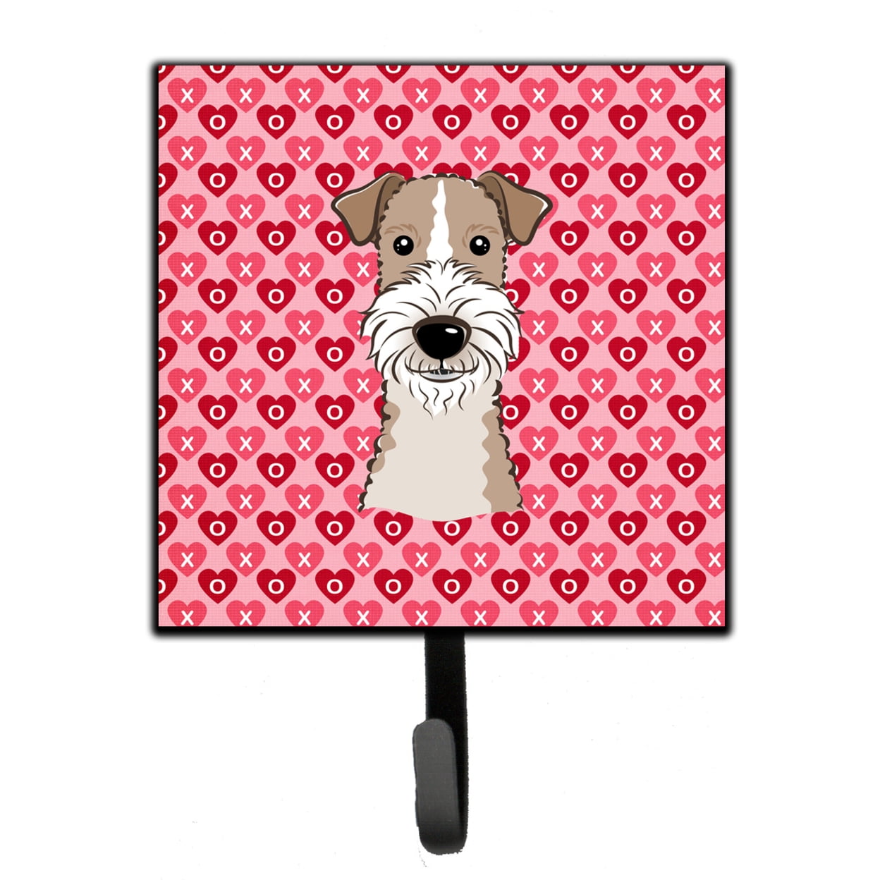 Wire Haired Fox Terrier Hearts Leash or Key Holder