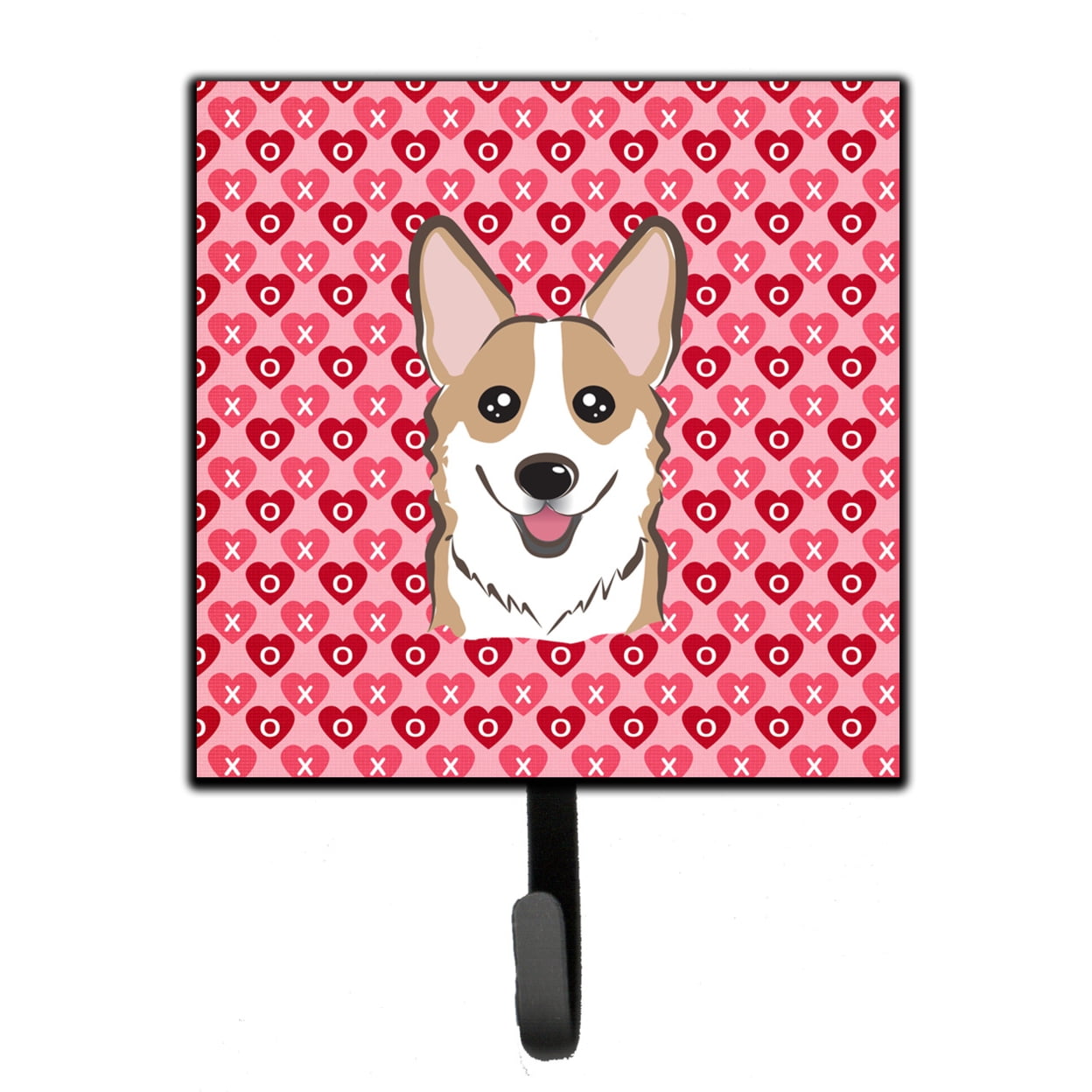 Sable Corgi Hearts Leash or Key Holder