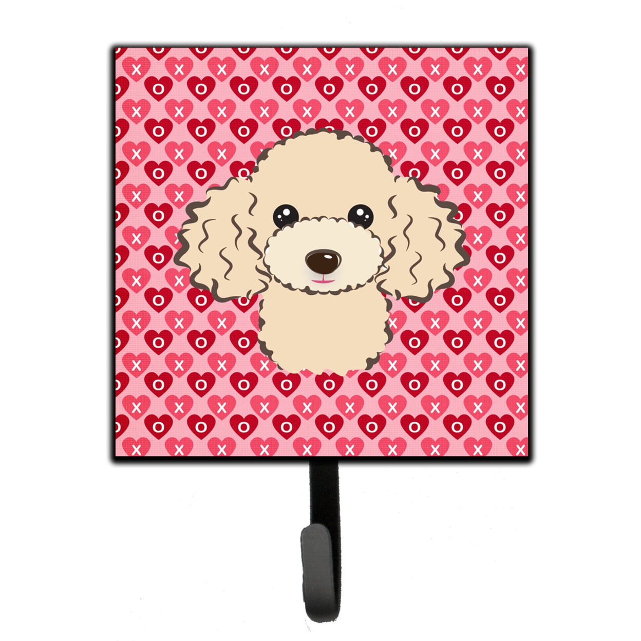 Buff Poodle Hearts Leash or Key Holder