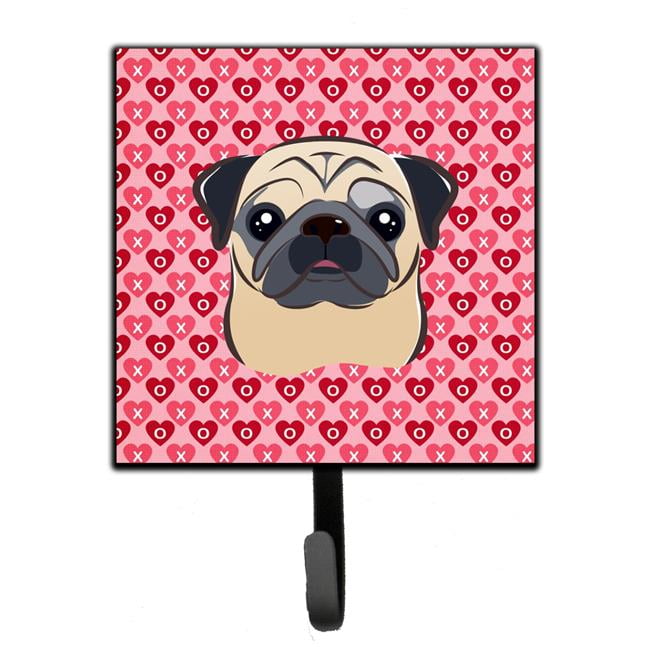 Fawn Pug Hearts Leash or Key Holder