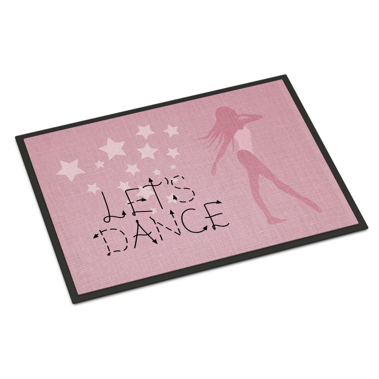 24 x 36 in. Lets Dance Linen Pink Indoor or Outdoor Mat