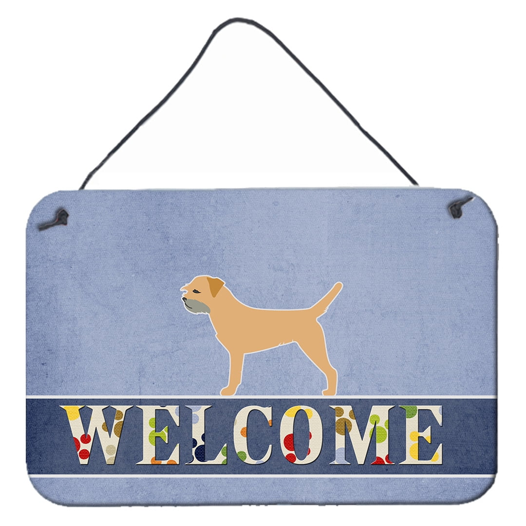 Border Terrier Welcome Wall or Door Hanging Prints