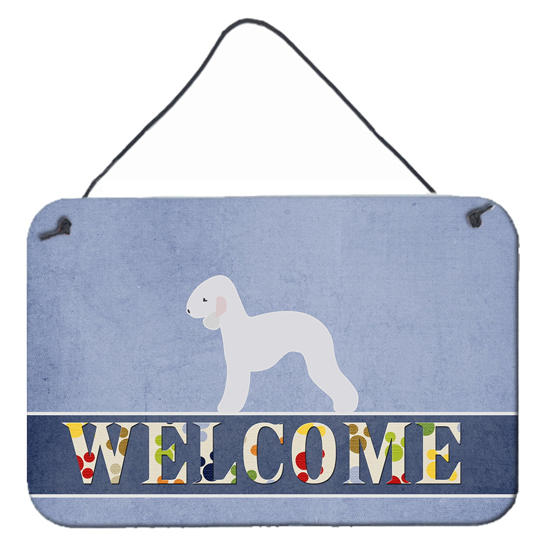 Bedlington Terrier Welcome Wall or Door Hanging Prints