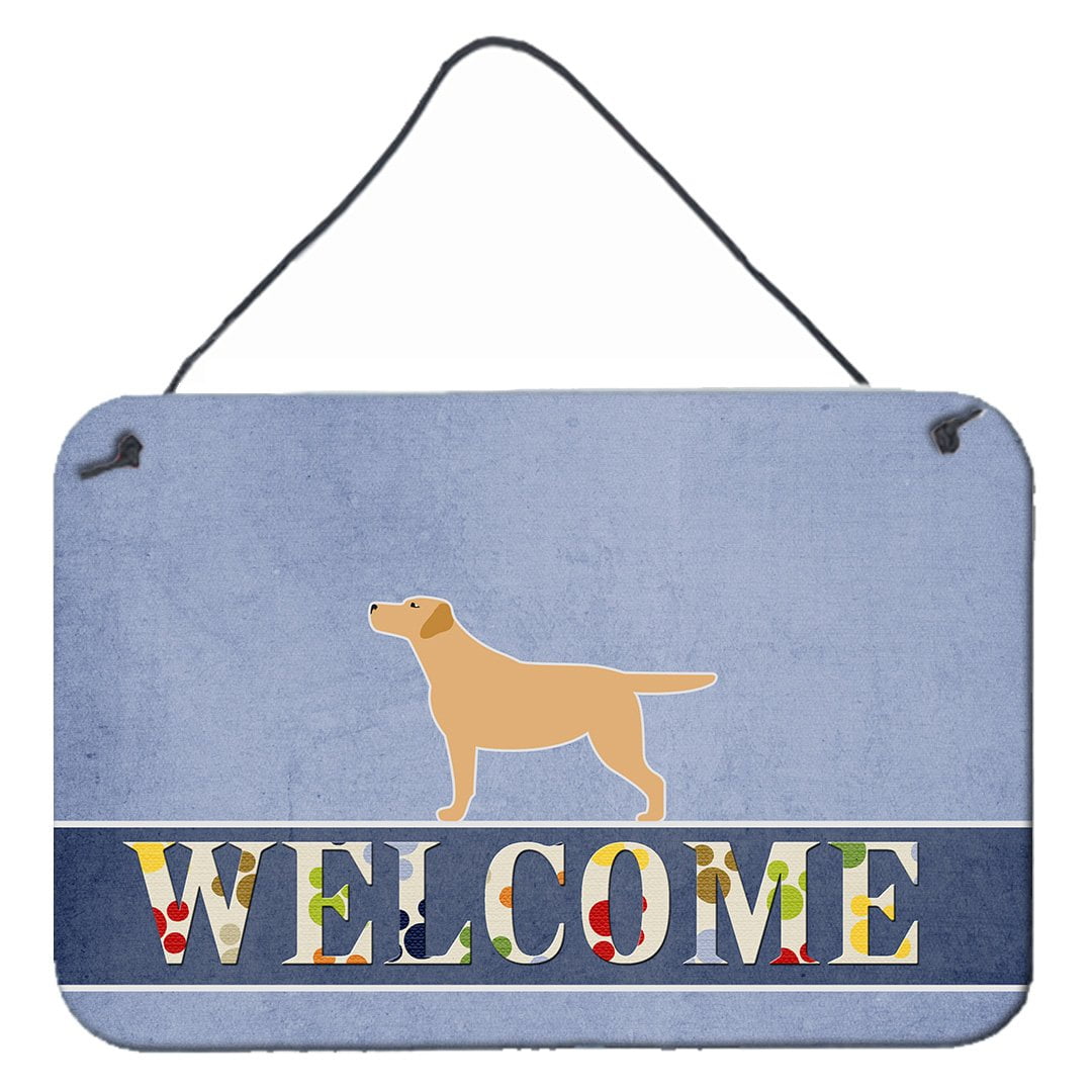 Yellow Labrador Retriever Welcome Wall or Door Hanging Prints
