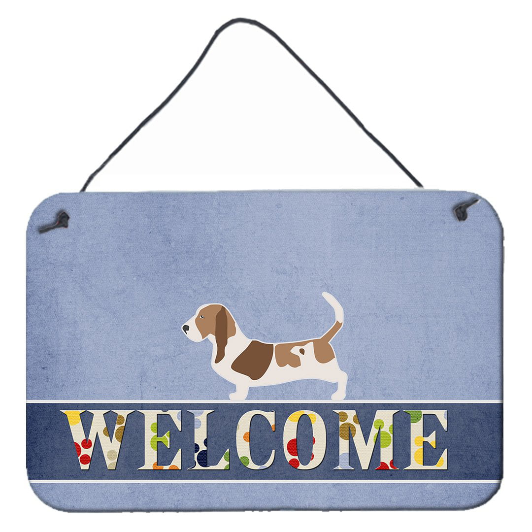 Basset Hound Welcome Wall or Door Hanging Prints