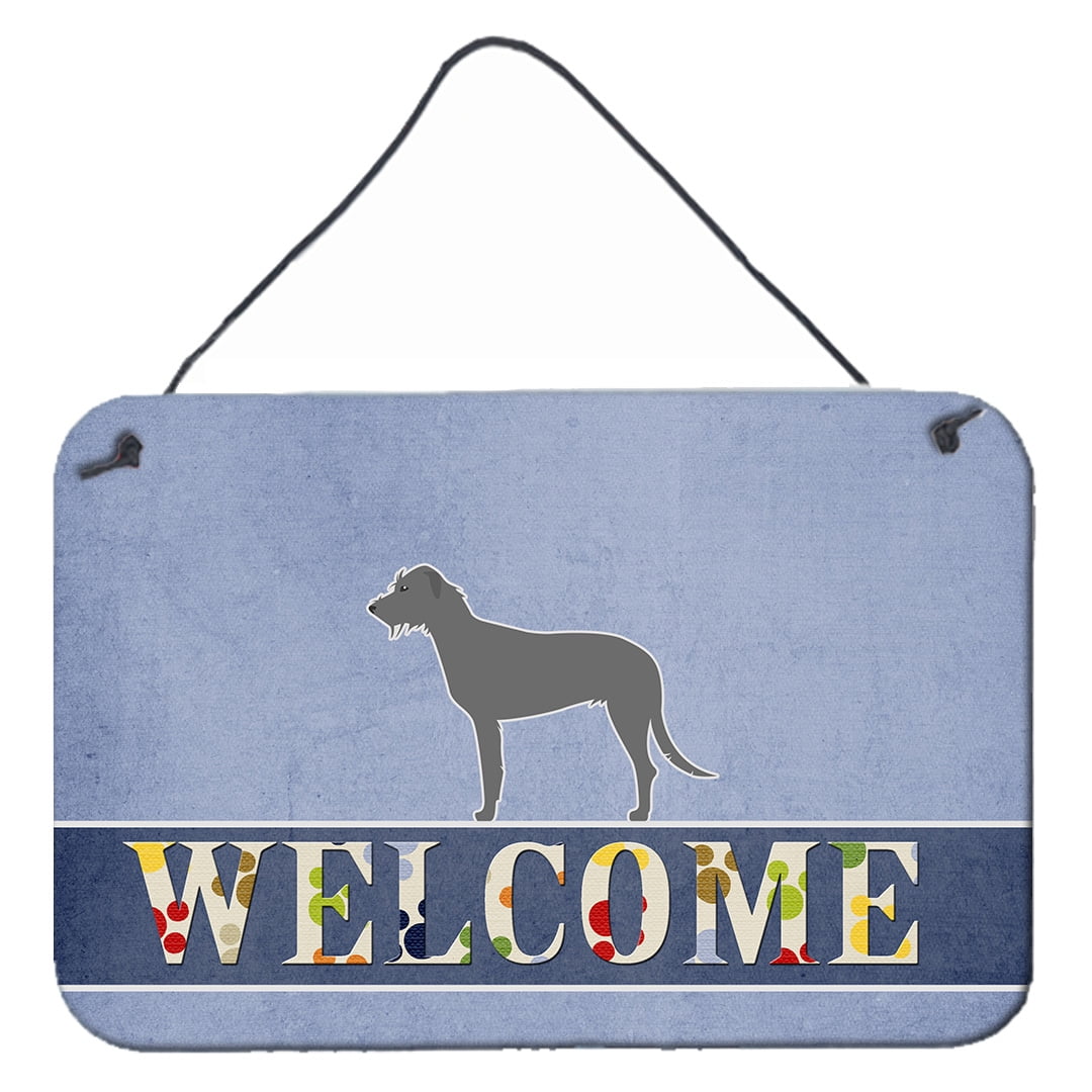 BB5507DS812 Irish Wolfhound Welcome Wall or Door Hanging Prints