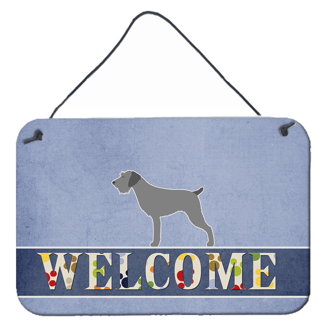 German Wirehaired Pointer Welcome Wall or Door Hanging Prints