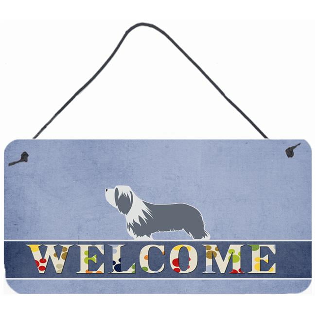 Bearded Collie Welcome Wall or Door Hanging Prints