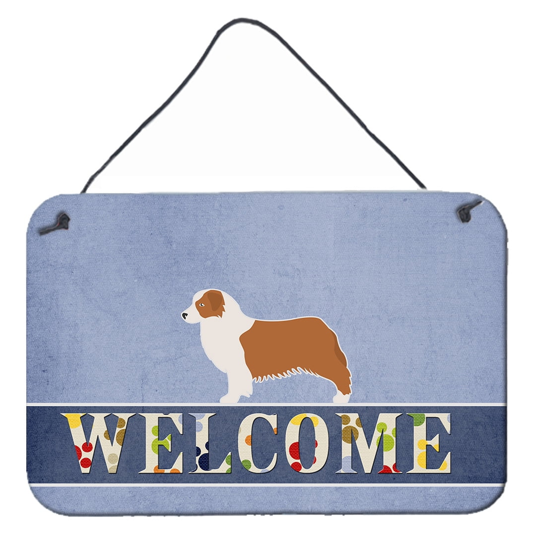 Australian Shepherd Dog Welcome Wall or Door Hanging Prints