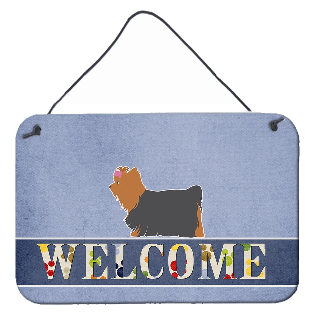 Yorkshire Terrier Yorkie Welcome Wall or Door Hanging Prints