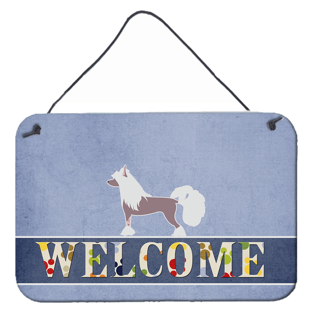 Chinese Crested Welcome Wall or Door Hanging Prints