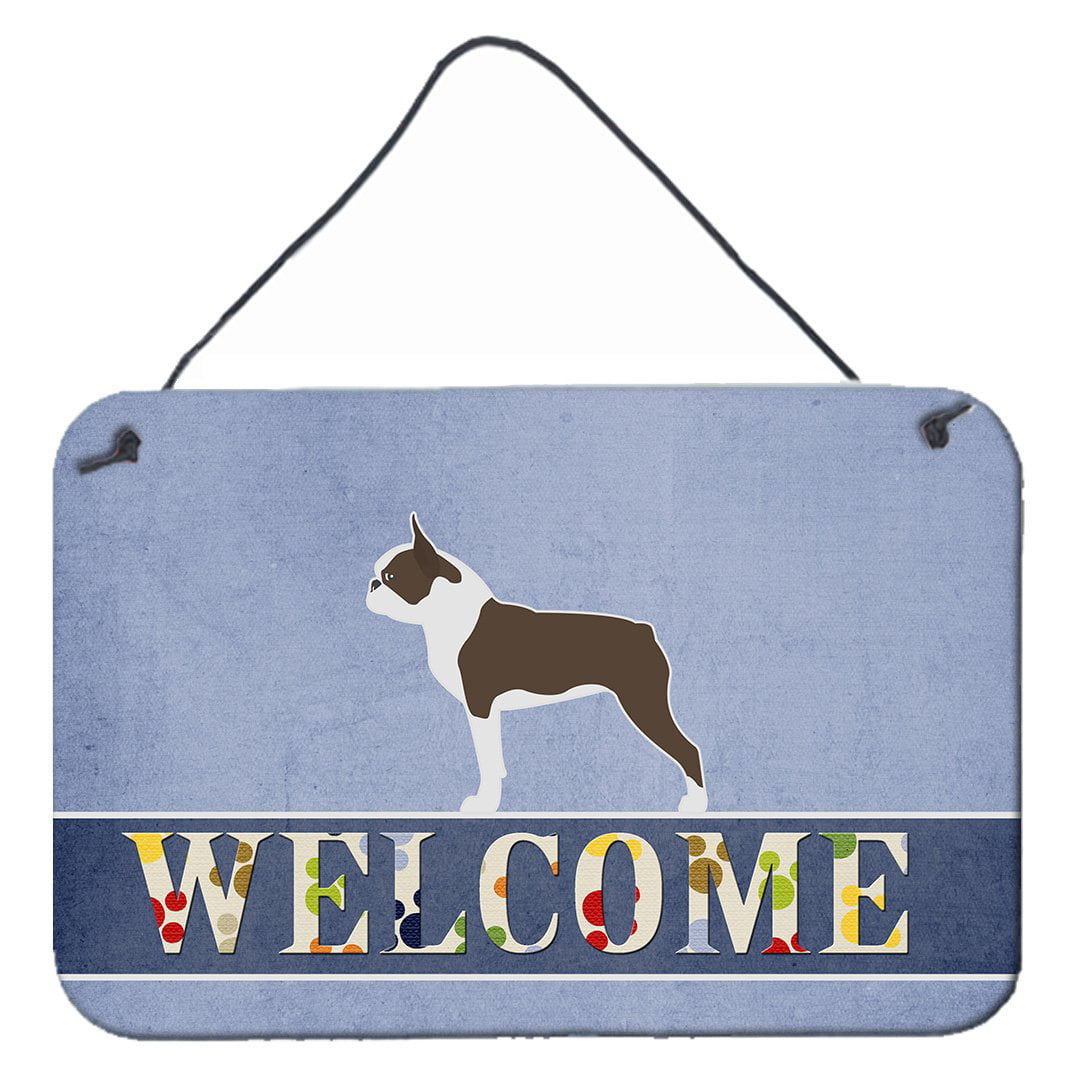 Boston Terrier Welcome Wall or Door Hanging Prints