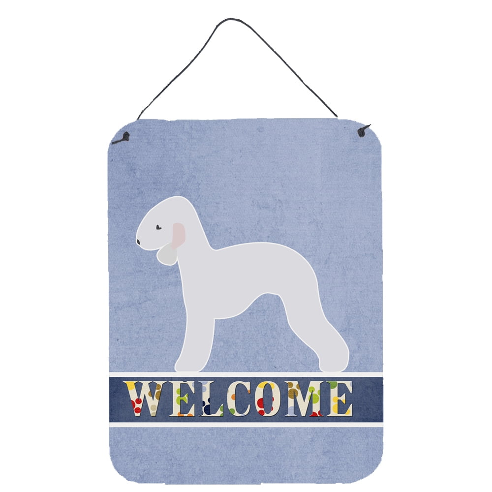Bedlington Terrier Welcome Wall or Door Hanging Prints