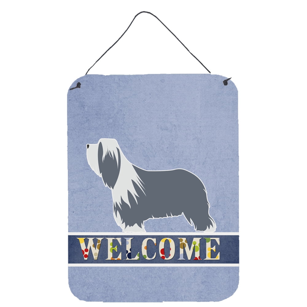 Bearded Collie Welcome Wall or Door Hanging Prints