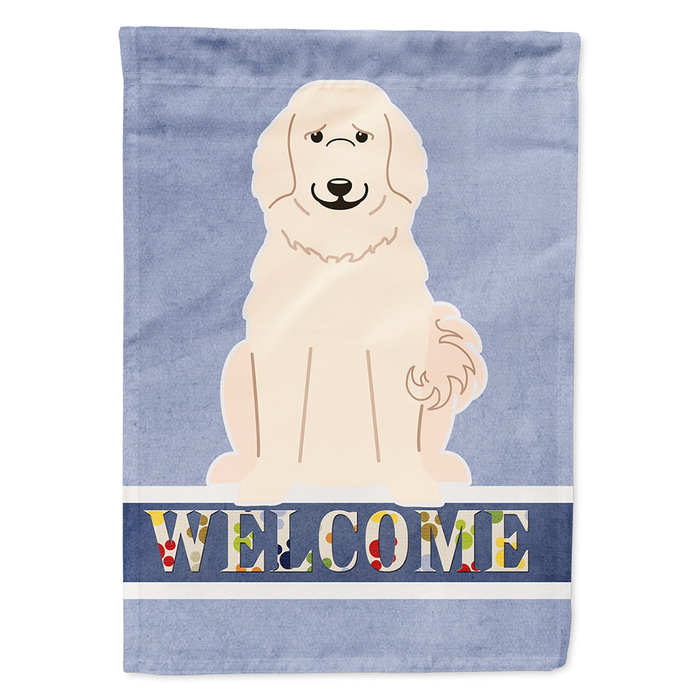 Great Pyrenese Welcome Flag Canvas House Size