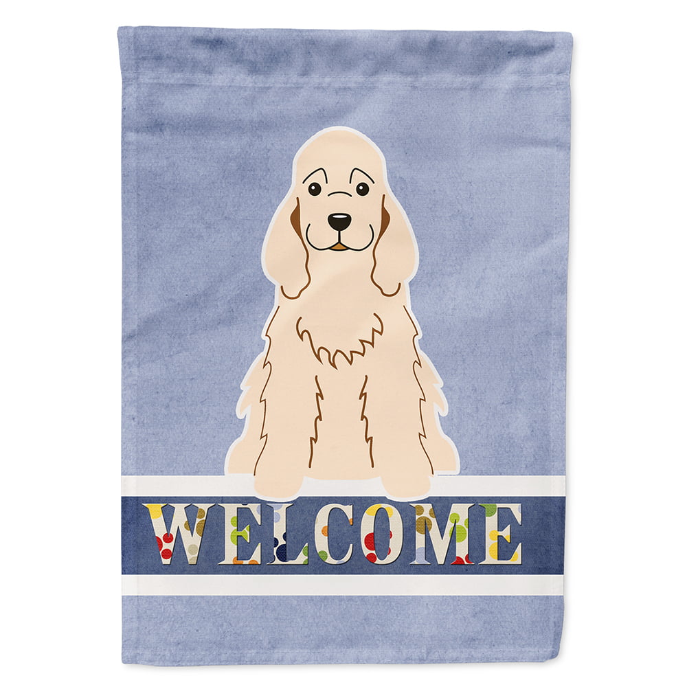 Cocker Spaniel Buff Welcome Flag Canvas House Size