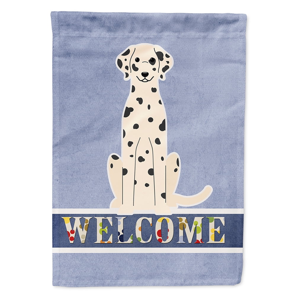 Dalmatian Welcome Flag Canvas House Size