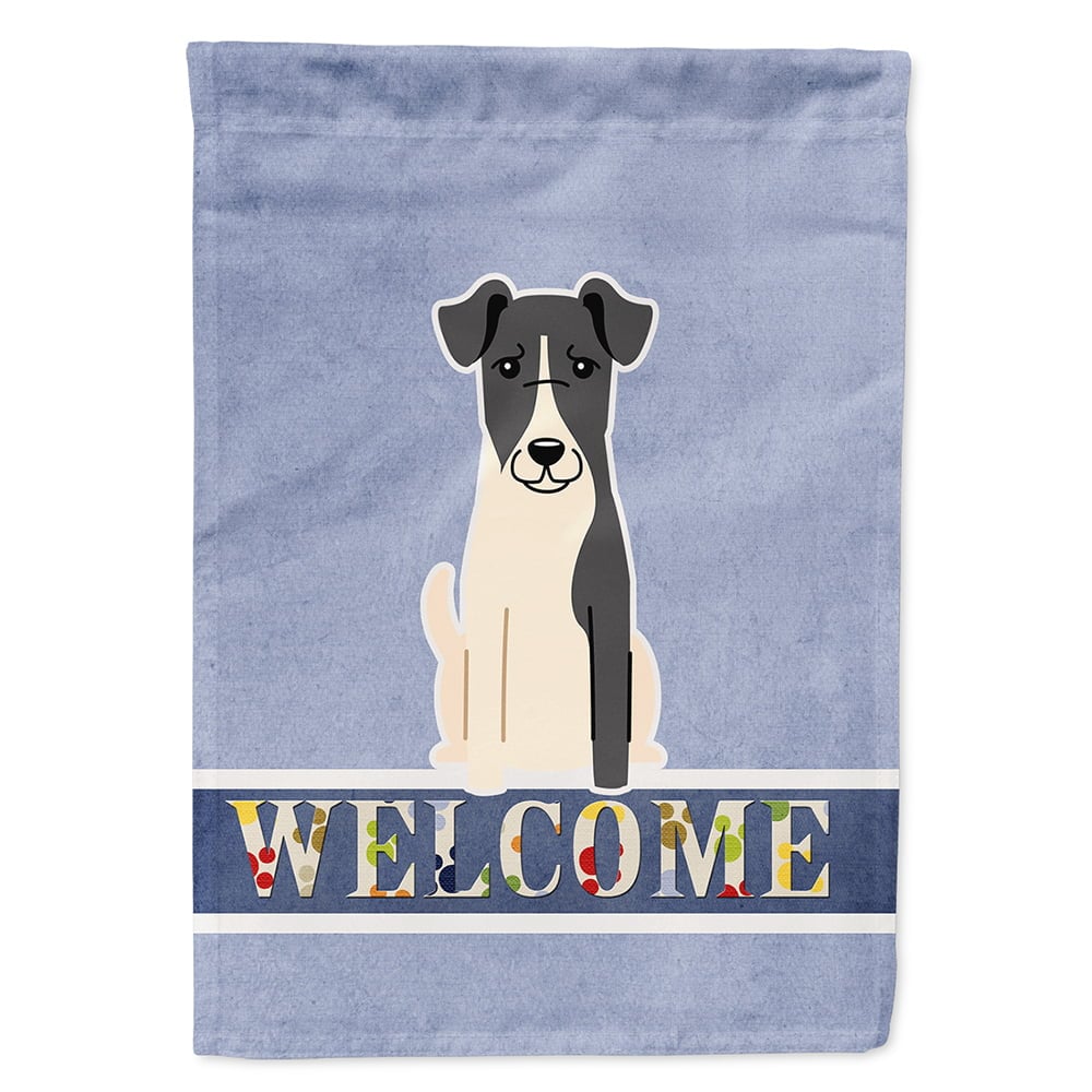 Smooth Fox Terrier Welcome Flag Canvas House Size