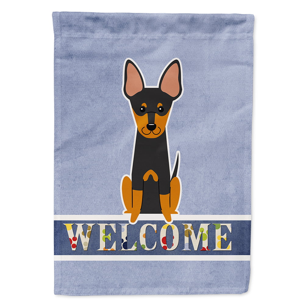 BB5690CHF English Toy Terrier Welcome Flag Canvas House Size