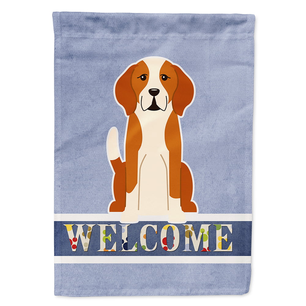 BB5691CHF English Foxhound Welcome Flag Canvas House Size