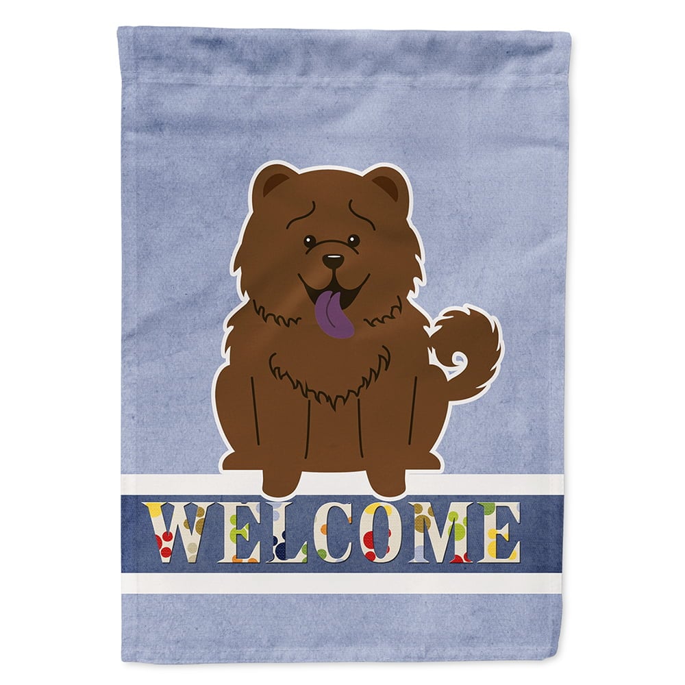 Chow Chow Chocolate Welcome Flag Canvas House Size