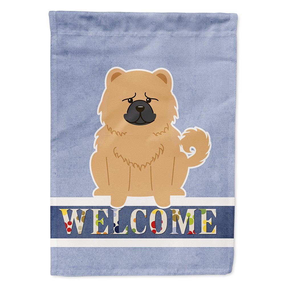 Chow Chow Cream Welcome Flag Canvas House Size