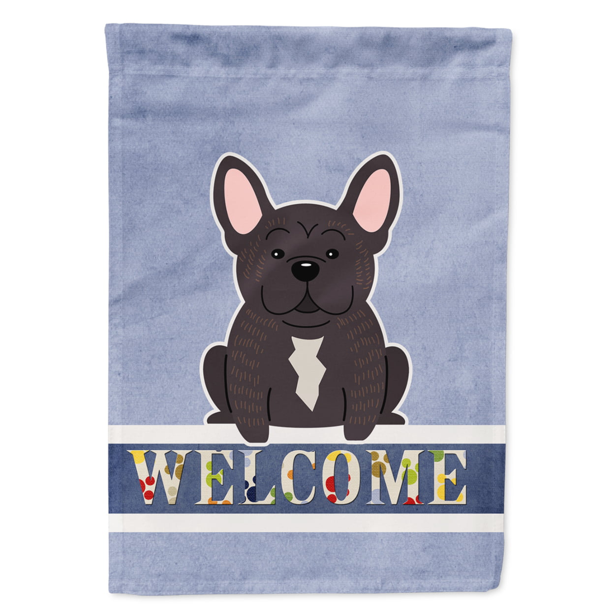 French Bulldog Brindle Welcome Garden Size Flag