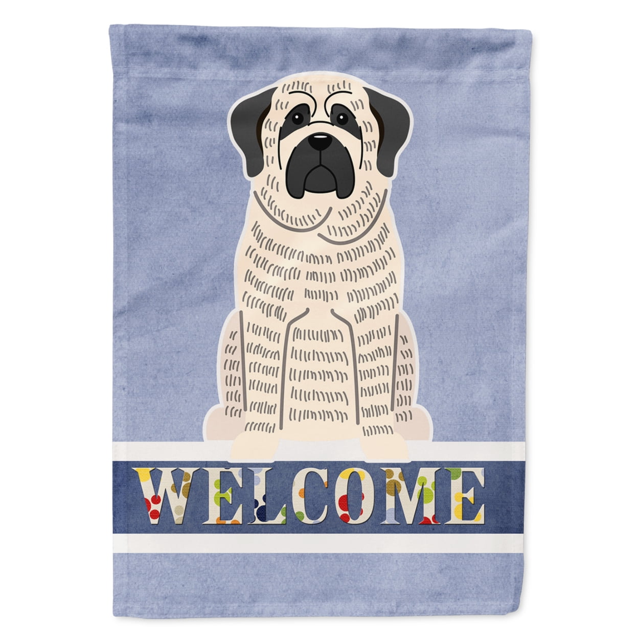 Mastiff Brindle White Welcome Garden Size Flag