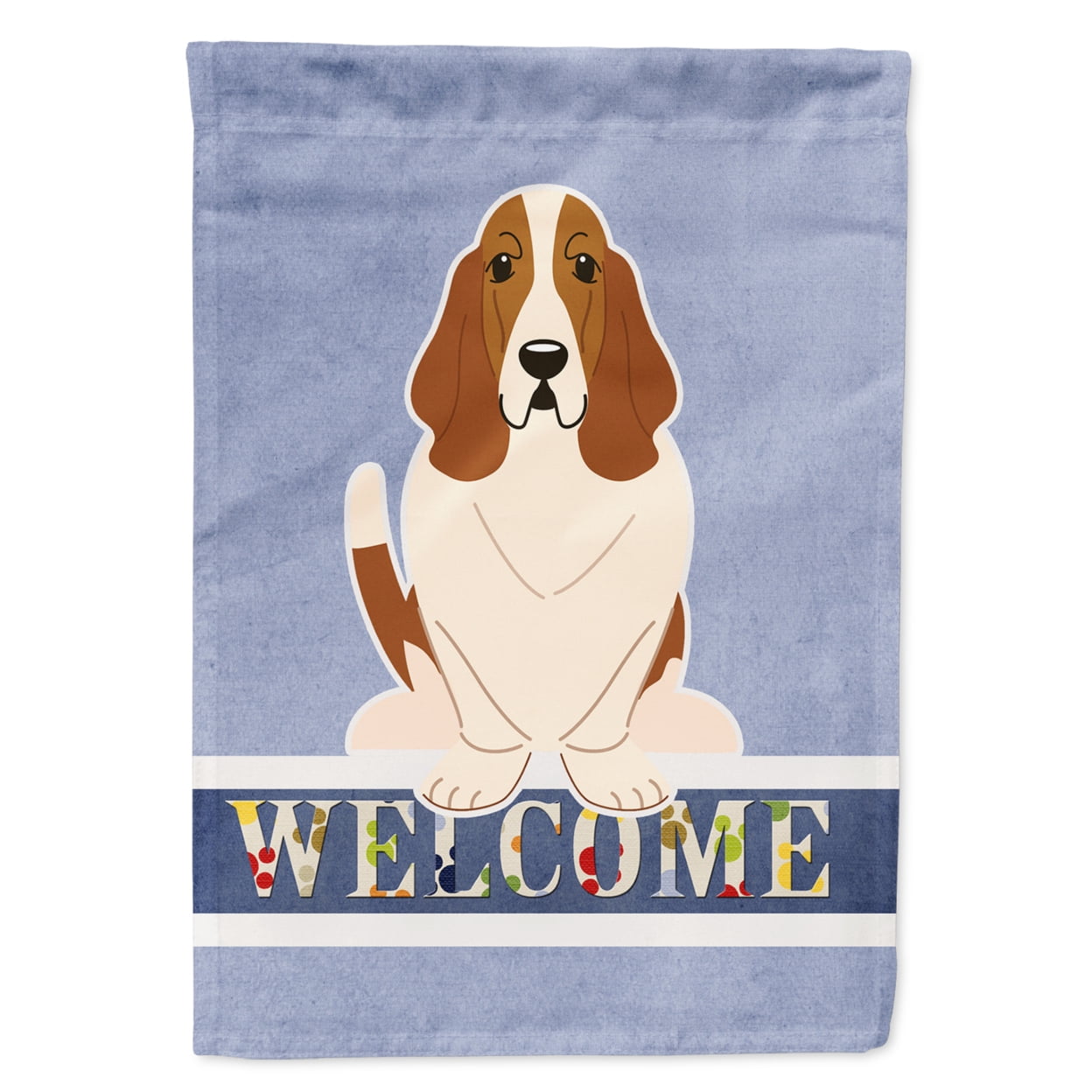 Basset Hound Welcome Garden Size Flag