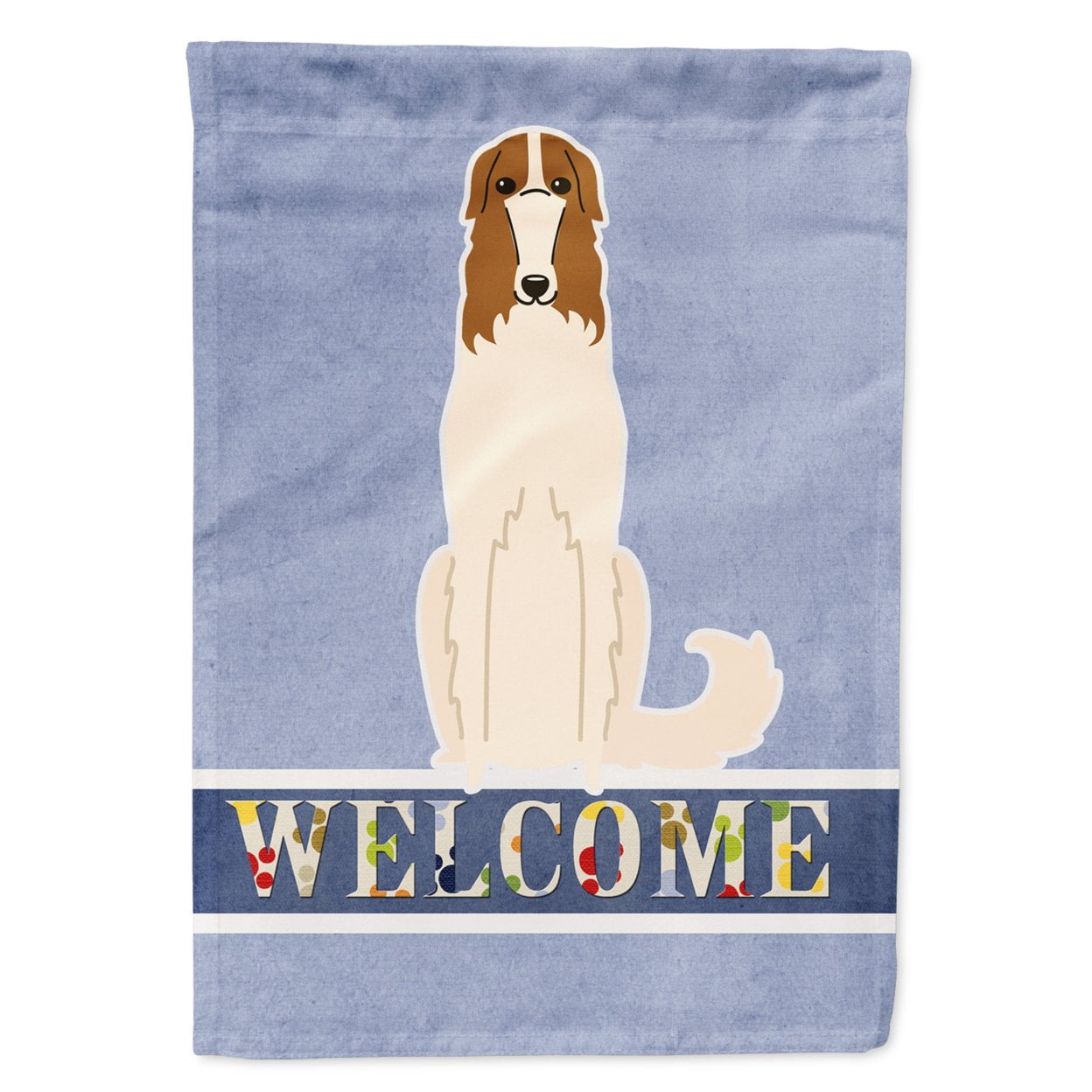 Borzoi Welcome Garden Size Flag