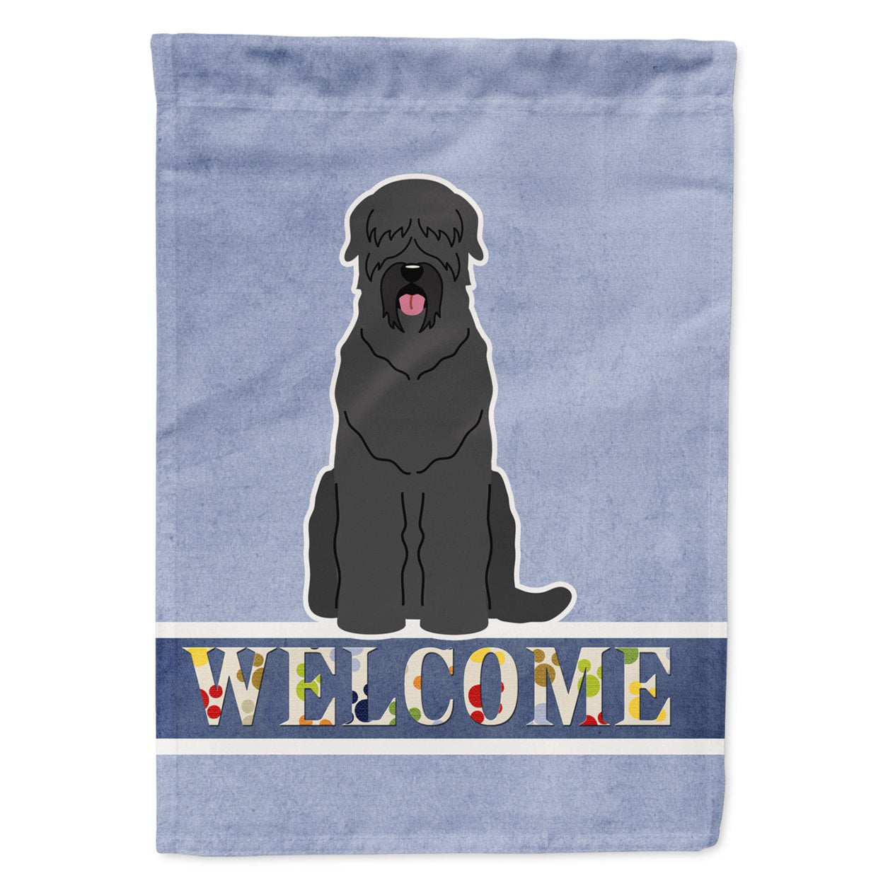 Black Russian Terrier Welcome Garden Size Flag