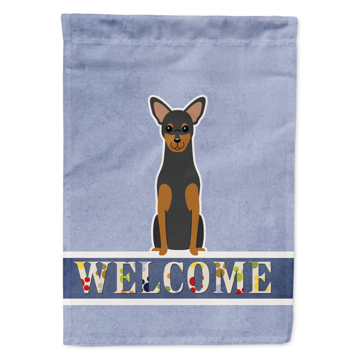 Manchester Terrier Welcome Garden Size Flag